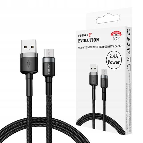 Feegar Kabel Usb-A Micro Usb Qc 3.0 Nylonowy 2.4A na Arena.pl