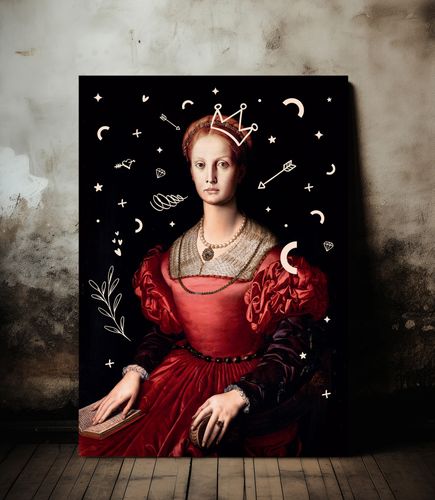 Obraz na płótnie portret królowa selfie pop art 70x100 cm na Arena.pl