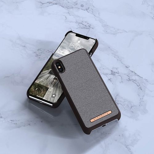 Materiałowe etui iPhone Xs Max (Dark Brown) na Arena.pl