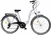 Rower Dallas City 28" 7spd LUX - biały z czarnym