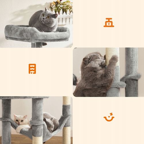 DRAPAK DLA KOTA DUŻY XL 6 POZIOMÓW WYSOKI LEGOWISKO SŁUPEK DOMEK 143cm na Arena.pl