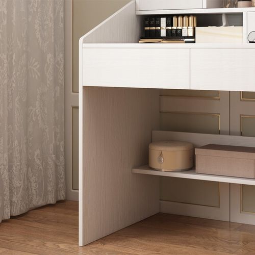 TOALETKA Z LUSTREM BIAŁA DO MAKIJAŻU GLAMOUR Z SZUFLADAMI STYL na Arena.pl