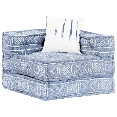VidaXL 2-osobowa, modułowa sofa patchworkowa, indygo na Arena.pl