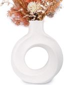 Ceramiczny wazon Biały 22cm na Suche Kwiaty
