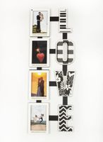 Ramka na zdjęcia LOVE 1 biało-czarna z grawerem