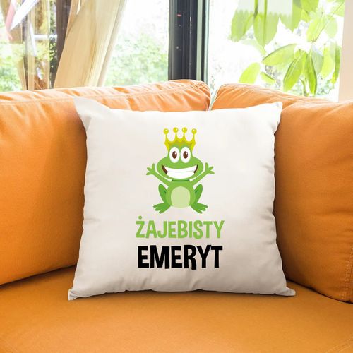 Żajebisty emeryt - poduszka na prezent na Arena.pl