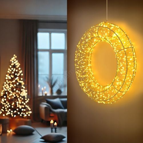 Dekoracja świetlna LED Ø 36 cm Wieniec Koło ledowe wianek świąteczny USB na Arena.pl