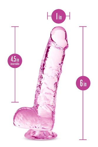naturally yours  6 crystalline dildo  rose na Arena.pl