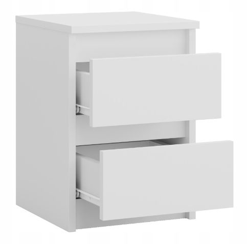 SZAFKA NOCNA BIAŁA STOLIK NOCNY DWIE SZUFLADY 30cm SYPIALNIA SALON na Arena.pl