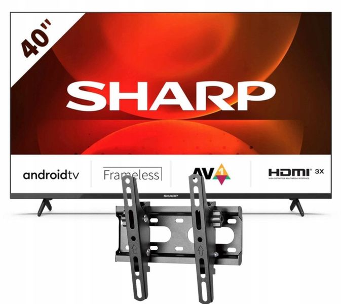 Telewizor Sharp BEZRAMKOWY 40FH2EA 40" Full HD Android TV+DEDYKOWANY UCHWYT zdjęcie 1