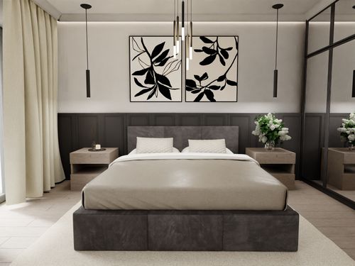 ŁÓŻKO TAPICEROWANE 140x200 ŁÓŻKO PODWÓJNE Z POJEMNIKIEM GRAFITOWE na Arena.pl