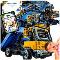 ZESTAW LEGO TECHNIC KOPARKA CIĘŻARÓWKA TECHNIK WYWROTKA KLOCKI +GRATIS