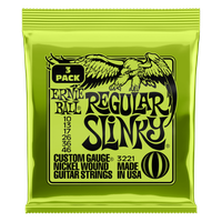 Struny do gitary elektrycznej Ernie Ball 3221 10-42 Slinky Nickel 3 Komplety