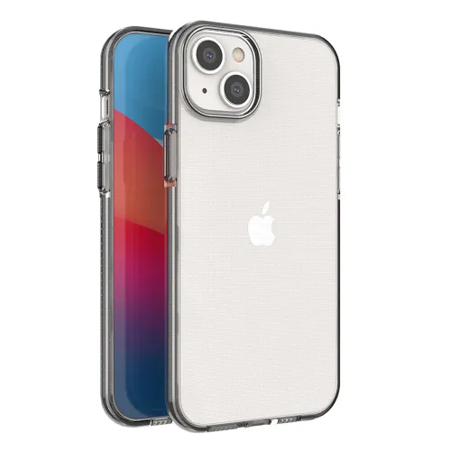 Spring Case etui iPhone 14 Plus silikonowy pokrowiec z ramką czarne na Arena.pl