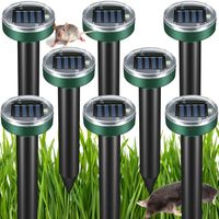 SUPER ZESTAW 8x ODSTRASZACZ na KRETY MYSZY KUNY NORNICE SOLARNY MOCNY 850m2