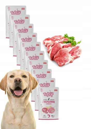 Mokra karma dla psa, 65% mięsa, saszetka 40x500g, zestaw Tuf Tuf mix smaków na Arena.pl