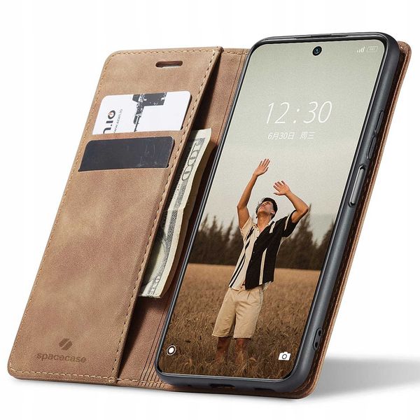 Spacecase Wallet Redmi Note 10 Pro Light Brown zdjęcie 1