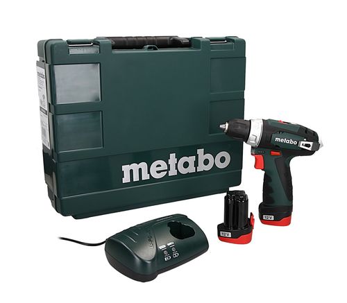 Wkrętarka AKUMULATOROWA wiertarka Metabo PowerMaxx 2x akumulator 12V 2Ah na Arena.pl