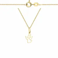Złoty łańcuszek z aniołkiem 333