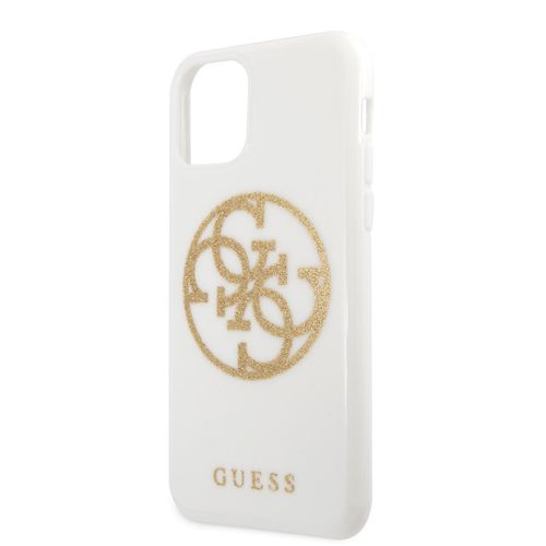 Guess Circle Glitter 4G - Etui iPhone 11 Pro (biały) na Arena.pl