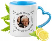 Kaczyński Kubek Błękitny Z Uszkiem W Kształcie Serca Na Prezent