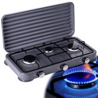 kuchenka przenośna gazowa turystyczna campingowa 3 palniki 2x2,2kw 1x1,1kw