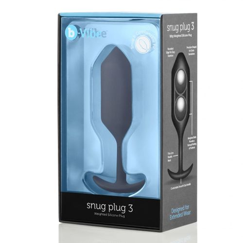 PLug analny - B-Vibe Snug Plug 3 Black na Arena.pl