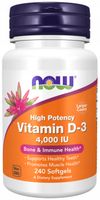 NOW Foods D-3 Witamina D3 4000 IU/100mcg 240 kapsułek żelowych D3 4000