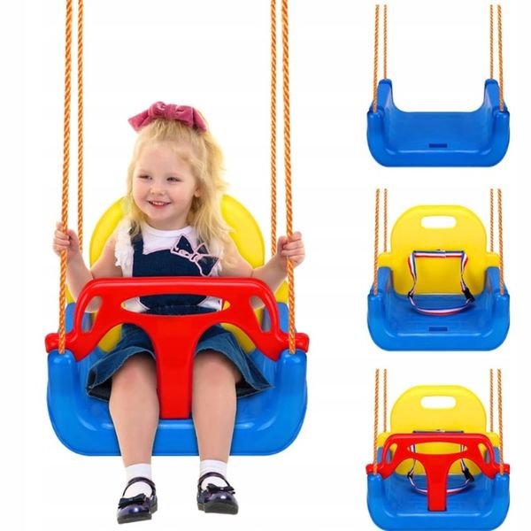 Huśtawka Ogrodowa Modułowa domowa dla Dzieci 3w1 Mocna na Linach Bezpieczna zdjęcie 1