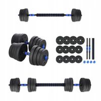 2X Hantle 20kg 2x10kg + SZTANGA ZESTAW CIĘŻARKÓW DO ĆWICZEŃ REGULOWANE