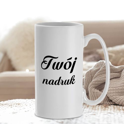 Biały kubek 380 ml z Twoim nadrukiem na Arena.pl