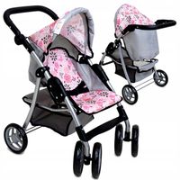 WÓZEK DLA LALEK SPACEROWY składany regulacja - duża spacerówka dla lalki