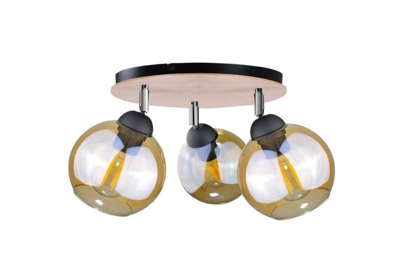 Spot 3xE27 THEA WOOD zdjęcie 1