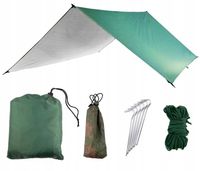 TARP Płachta Biwakowa Wodoodporna Termiczna Żagiel Przeciwsłoneczny 3 x 3 m