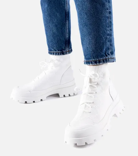 Białe wysokie sneakersy Éric 36 na Arena.pl