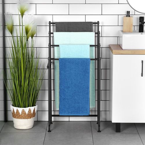Stojak na Ręczniki Odzież Ubrania Wieszak Łazienkowy Podłogowy Stojący XL na Arena.pl