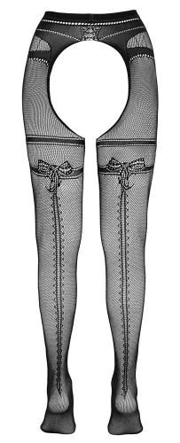 cottelli legwear rajstopy siateczkowe z podwiązką czarne s/m na Arena.pl