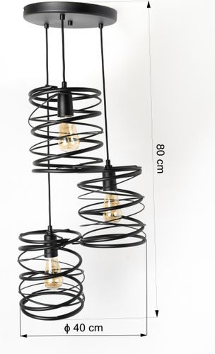 Nowoczesne Lampy Wiszące Loft Spring 2787/Z-B-3 na Arena.pl