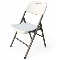 KRZESŁO SKŁADANE OGRODOWE TURYSTYCZNE WĘDKARSKIE CATERINGOWE BIAŁE NA TARAS