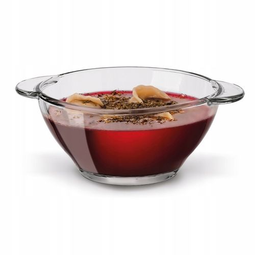 Zestaw MISECZEK Szklane BULIONÓWKI do ZUPY Z Uchwytami Tadar 6 x 400 ml na Arena.pl