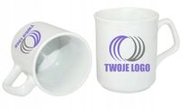 Kubek ceramiczny 270 ml z nadrukiem TWOJE LOGO NAPIS gadżet firmowy 10 szt