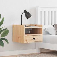 Stolik nocny Brązowy 38 x 36 x 29.5 cm Lite drewno sosnowe