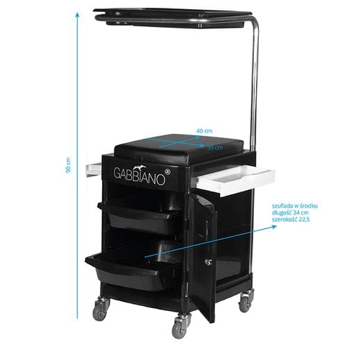 Pomocnik - taboret do pedicure 23 plus czarny na Arena.pl