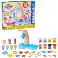 PLAY-DOH Ciastolina zestaw do robienia lodów Lodziarnia 25 elemnów F7378