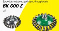 KLINGSPOR SZCZOTKA STOŻKOWA 115mm M14 BK600Z DRUT SKRĘCANY NIERDZEWNY