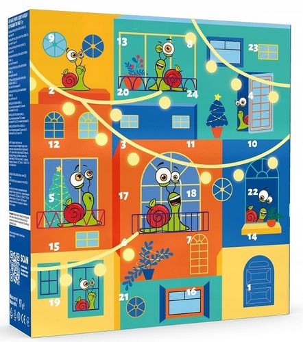 BOB SNAIL KALENDARZ ADWENTOWY z przekąskami owocowymi zabawkami 97g na Arena.pl