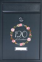 METALOWA SKRZYNKA na listy pocztowa TWÓJ ADRES NADRUK UV antracyt