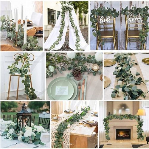 Girlanda Eukaliptus Bluszcz Sztuczne Zielone Listki Komunia Wesele 2 Metry na Arena.pl