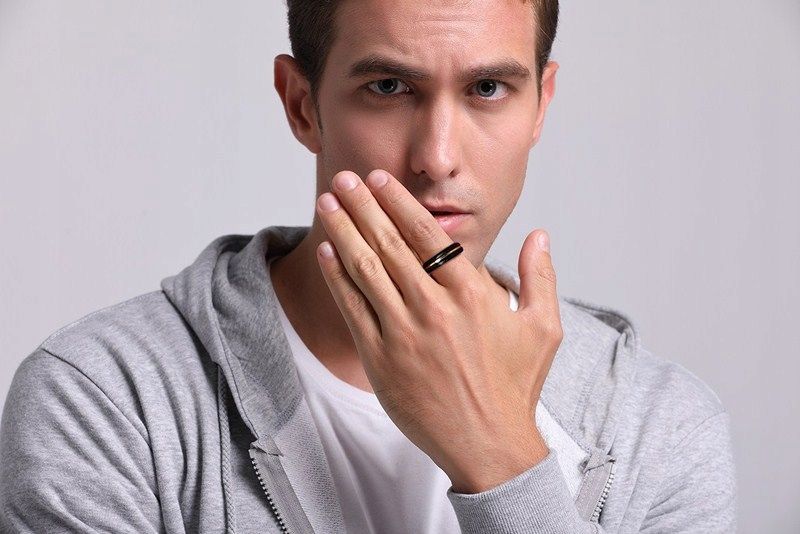 OBRĄCZKA PIERŚCIEŃ z Wolframu WOLFRING EU22 US10 zdjęcie 3