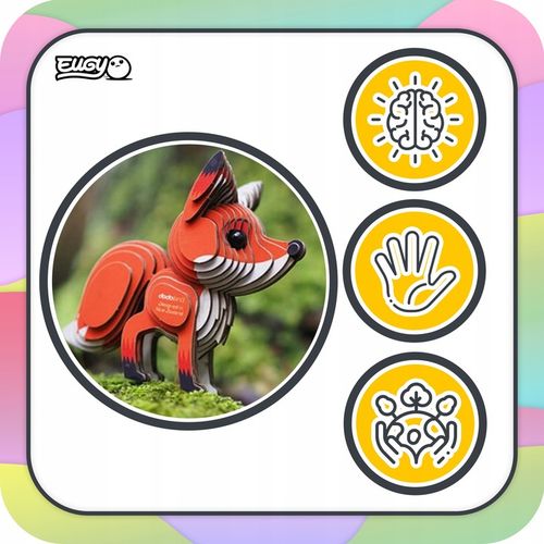 Lis Eugy. Eko Układanka Puzzle 3D na Arena.pl